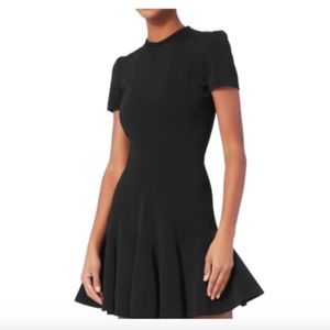 NEW Carven Black Knit Fit-And-Flare Dress